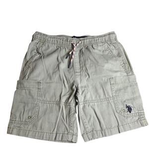 US Polo boys' cargo shorts in sage size Medium 8